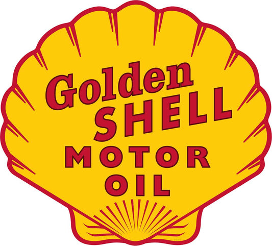 Golden Shell Oil Vintage Style Metal Sign 30 x 27
