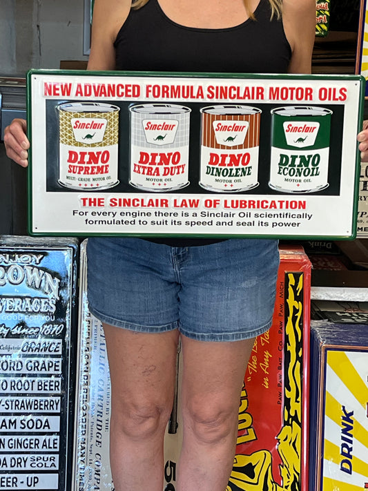 Sinclair Oil Cans Vintage Style Metal Sign