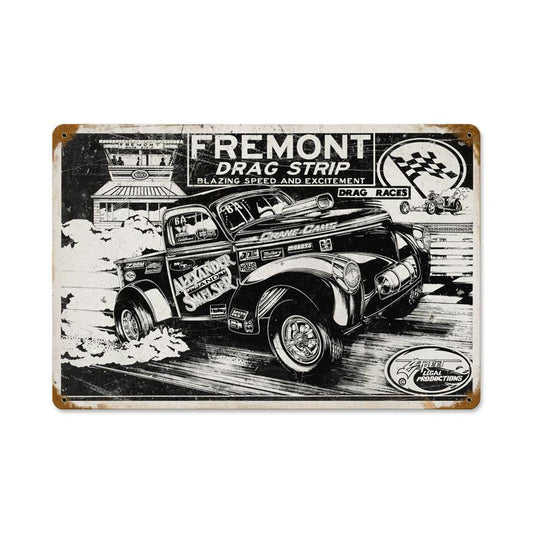 Freemont Drag Strip Vintage Style Metal Sign 12 x 18