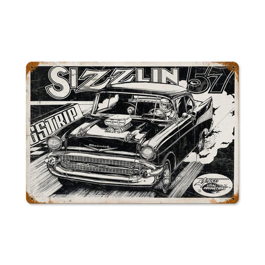 Sizzlin 57 Vintage Style Metal Sign 18 x 12