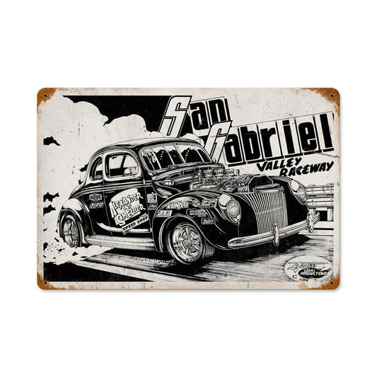 San Gabriel Vintage Style Metal Sign 18 x 12