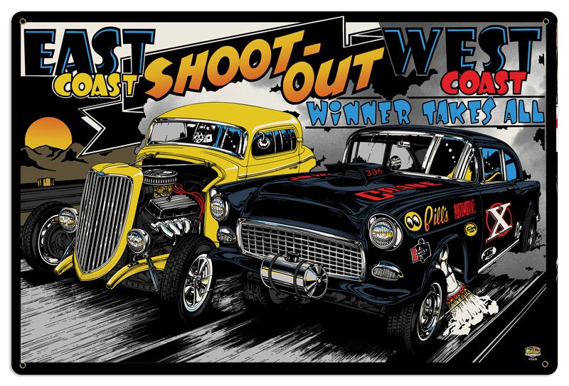 East Coast West Coast Shoot Out 24 X 36