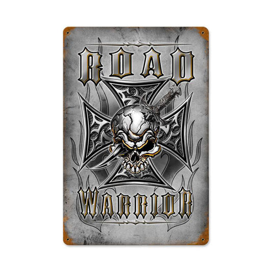 Road Warrior Vintage Style Metal Sign 12 x 18