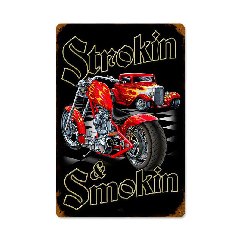 Strokin And Smokin 12 x 18