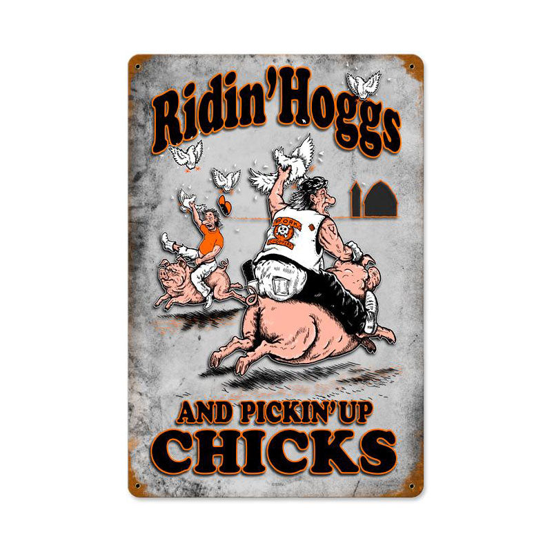 Riding Hogs 12 x 18