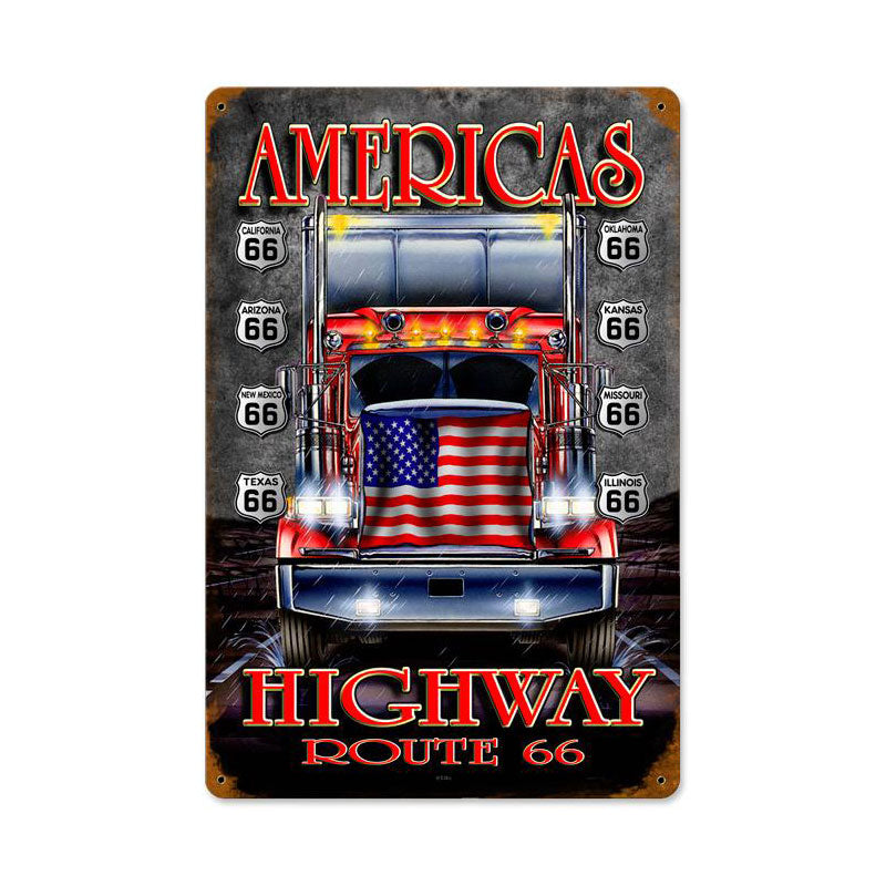 Truckers Highway 12 x 18