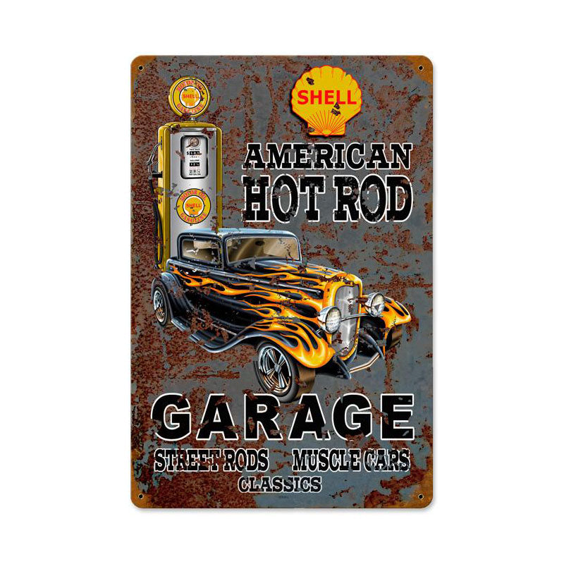 Hot Rod Shell Gas 12 x 18
