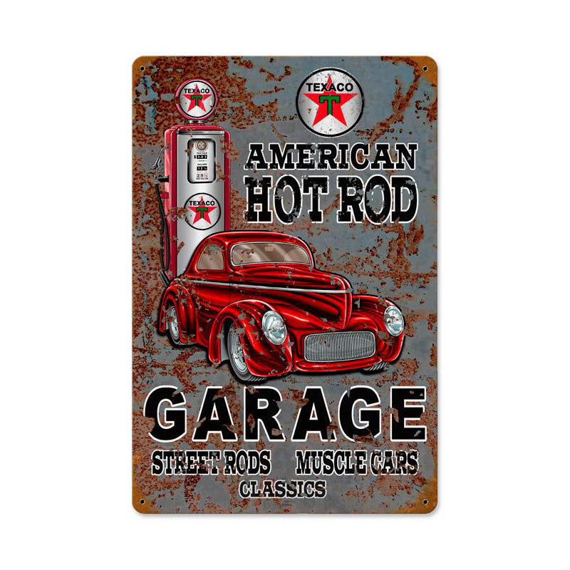 Hot Rod Texaco Gas 12 x 18