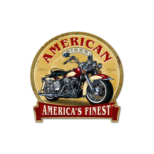 American Biker Vintage Style Metal Sign 16 x 15