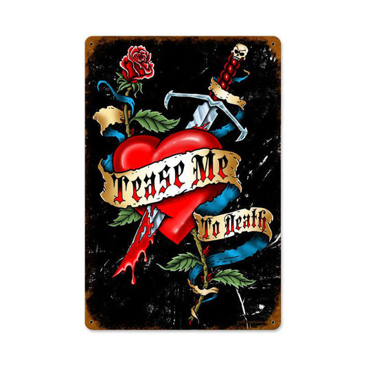 Tease Me Vintage Style Metal Sign 12 x 18