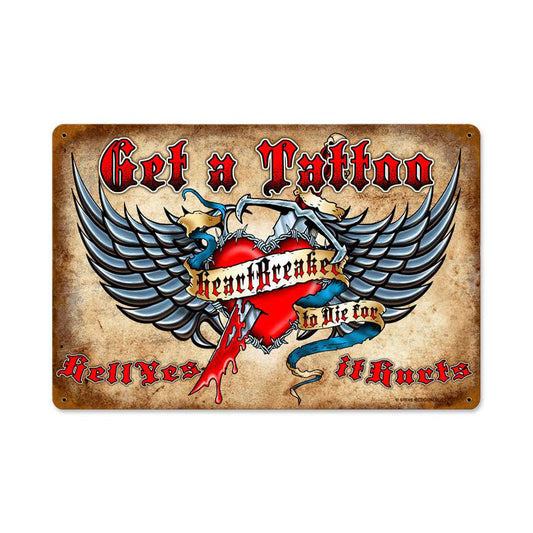 Heartbreaker Vintage Style Metal Sign 12 x 18