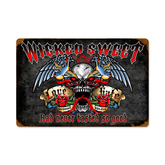 Wicked Sweet Vintage Style Metal Sign 12 x 18