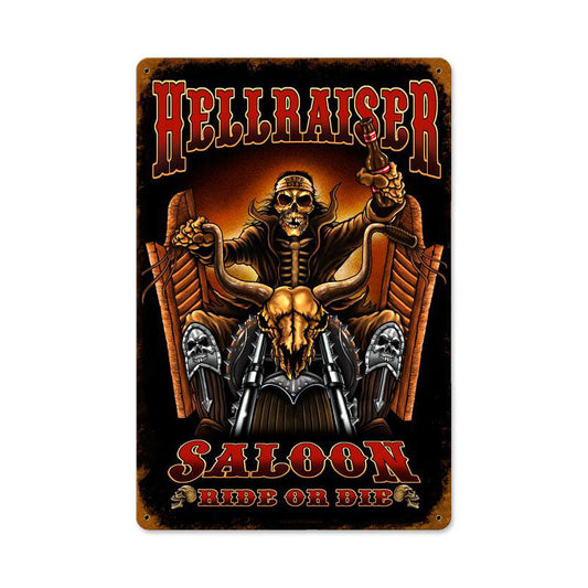 Hell Raiser Vintage Style Metal Sign 12 x 18