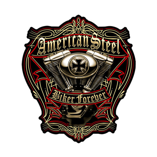 American Iron Vintage Style Metal Sign 15 x 15
