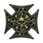 Iron Cross Skull 15 x 15