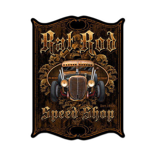 Rat Rod Vintage Style Metal Sign 14 x 19