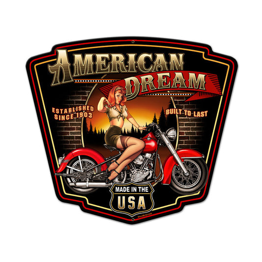American Dream Vintage Style Metal Sign 14 x 19