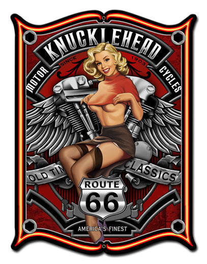 Knucklehead Vintage Style Metal Sign 18 x 24