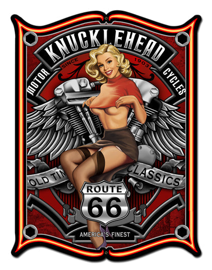 Knucklehead Vintage Style Metal Sign 24 x 33