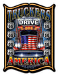 Truckers Drive America 14 x 19