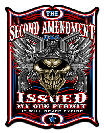 2nd Amendment Vintage Style Metal Sign 24 x 33