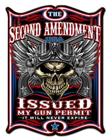 2nd Amendment Vintage Style Metal Sign 18 x 24