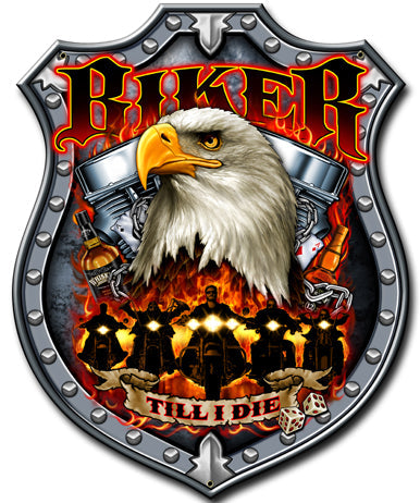 Biker Till I Die 10 x 14