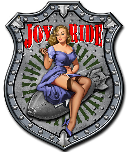 Joy Ride Vintage Style Metal Sign 10 x 14