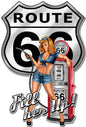 Rt66 Pin Up Fill Her Up 12 x 18