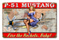 P-51 Mustang Pinup 18 x 12