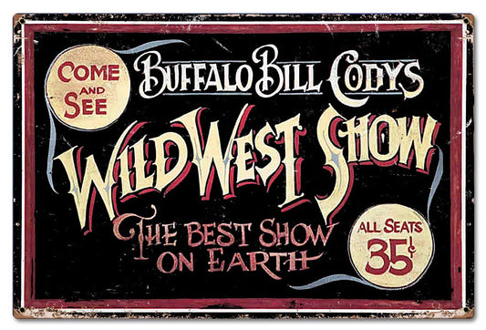Wild Bill Vintage Style Metal Sign 24 x 16