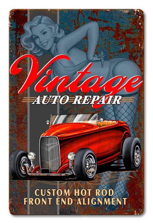 Auto Repair Vintage Style Metal Sign 12 x 18