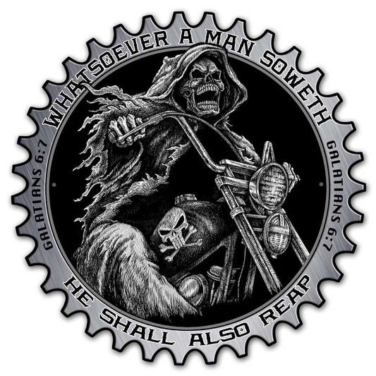 Reaper Vintage Style Metal Sign 18 x 18