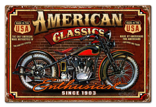 American Classic Vintage Style Metal Sign 30 x 20