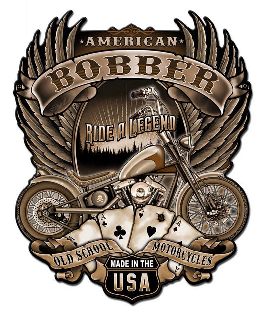 American Bobber Vintage Style Metal Sign 14 x 18