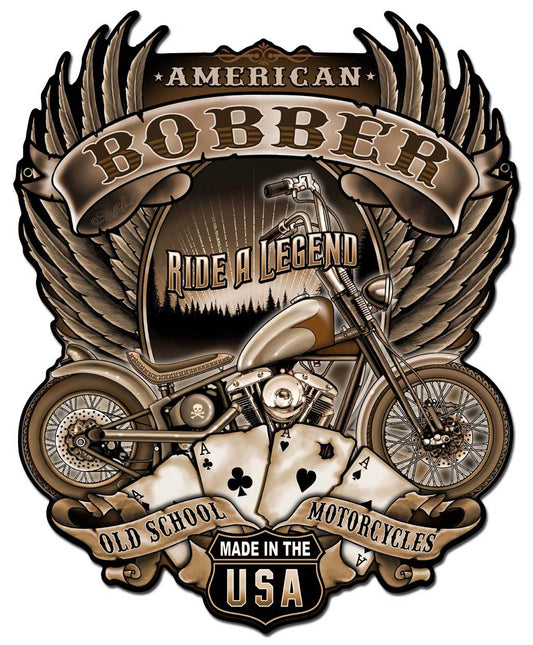 American Bobber Vintage Style Metal Sign 18 x 22
