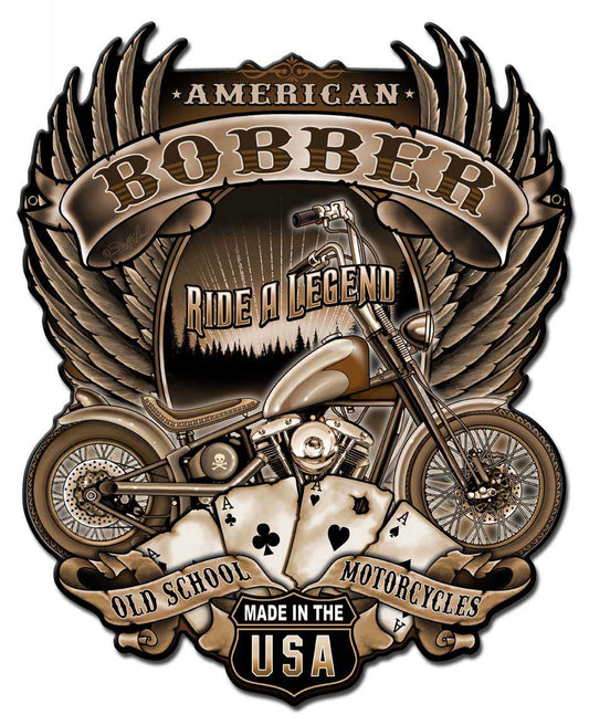 American Bobber Vintage Style Metal Sign 12 x 15