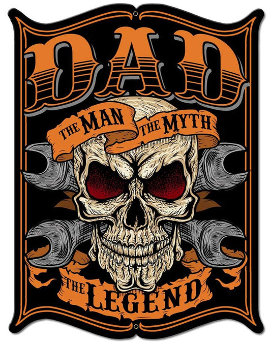 Dad The Man Vintage Style Metal Sign 18 x 23