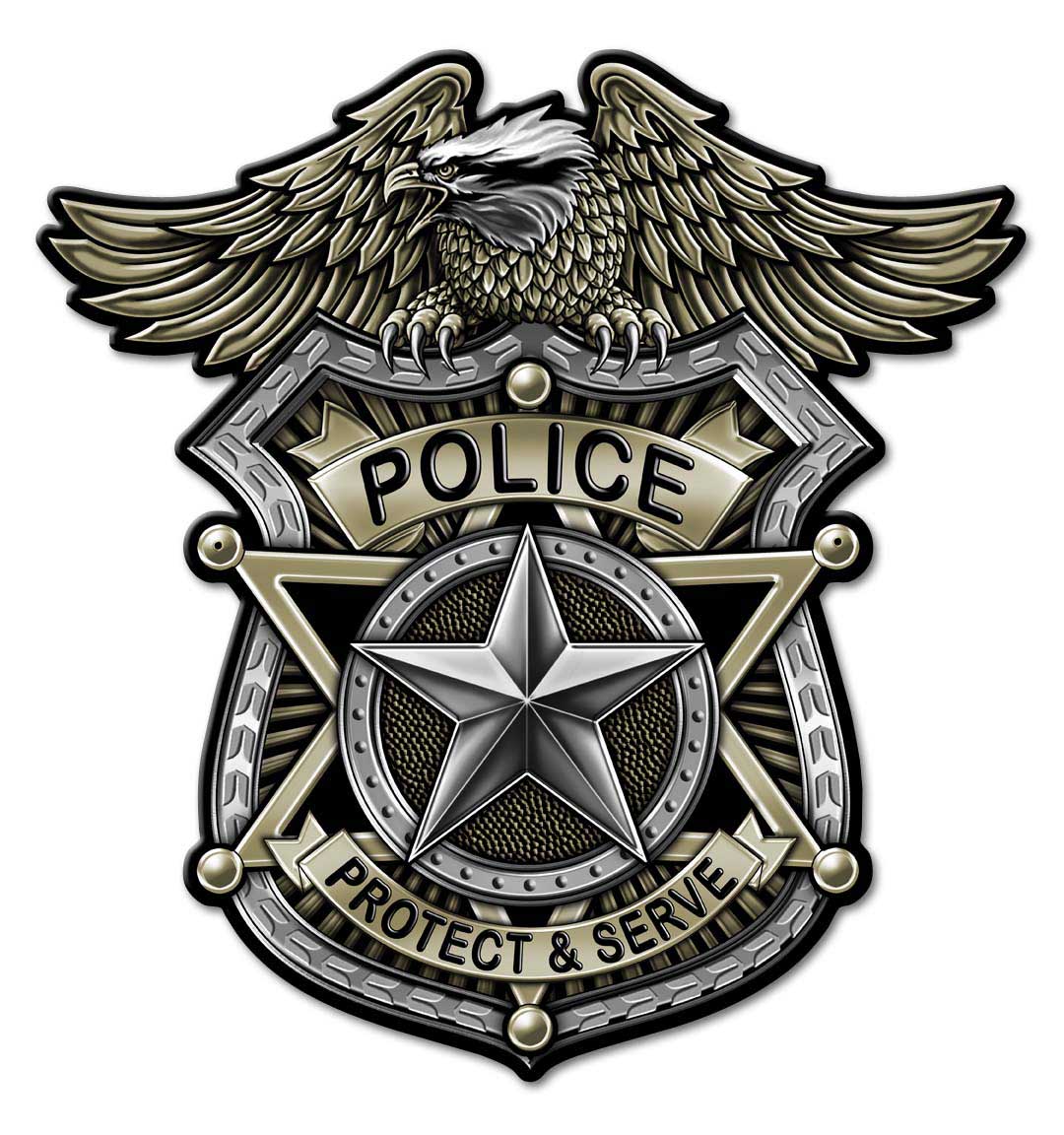 Police Badge 14 x 14