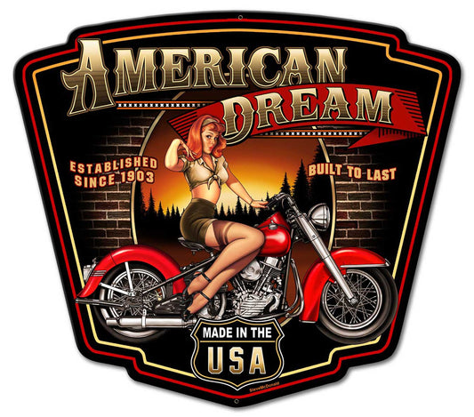 American Dream Vintage Style Metal Sign 24 x 21