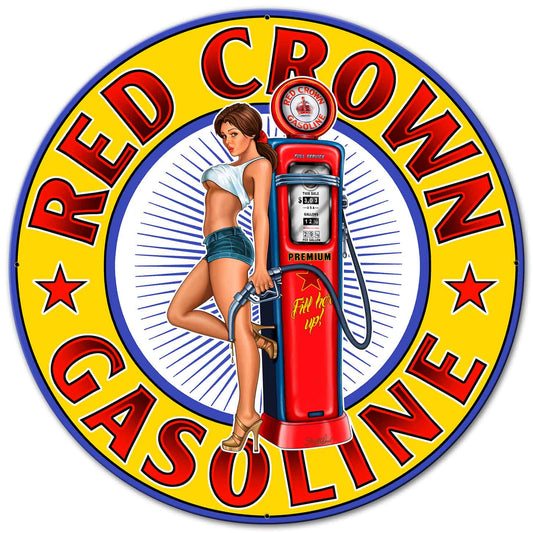 Red Crown New Vintage Style Metal Sign 30 x 30