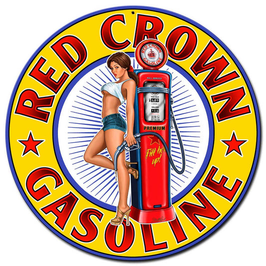 Red Crown New Vintage Style Metal Sign 24 x 24
