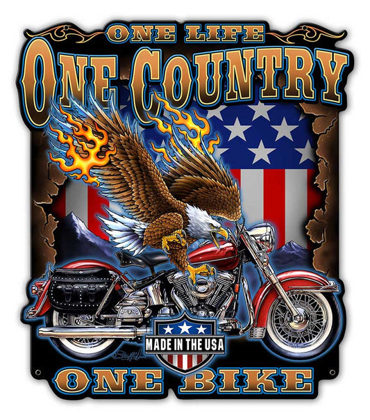 One Life Vintage Style Metal Sign 14 x 16