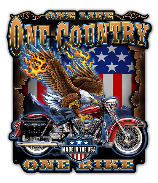 One Life Vintage Style Metal Sign 30 x 34