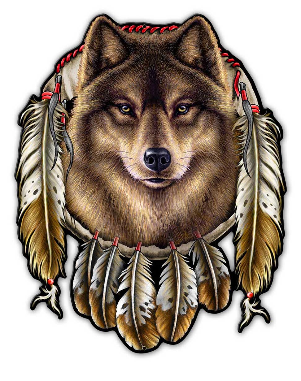 Wolf Indian 14 x 17