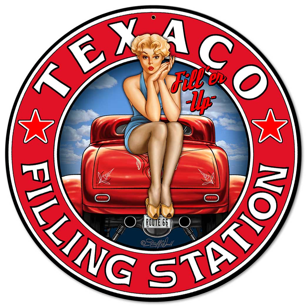 Texaco Girl 7 14 x 14