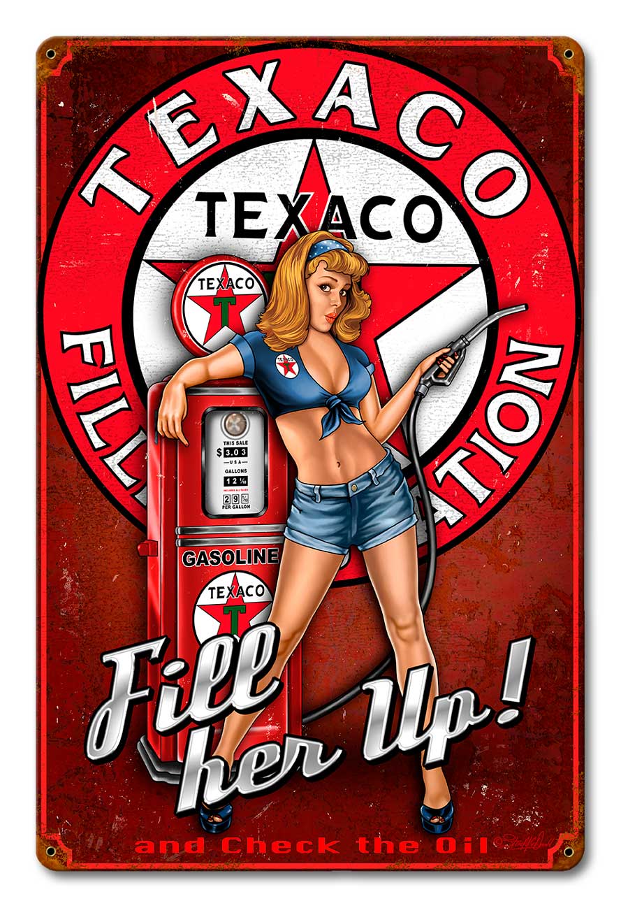 Texaco Girl 12 x 18