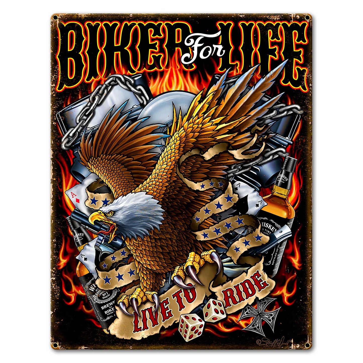 Biker For Life 2 18 x 24
