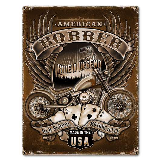 Bobber Vintage Style Metal Sign 18 x 24