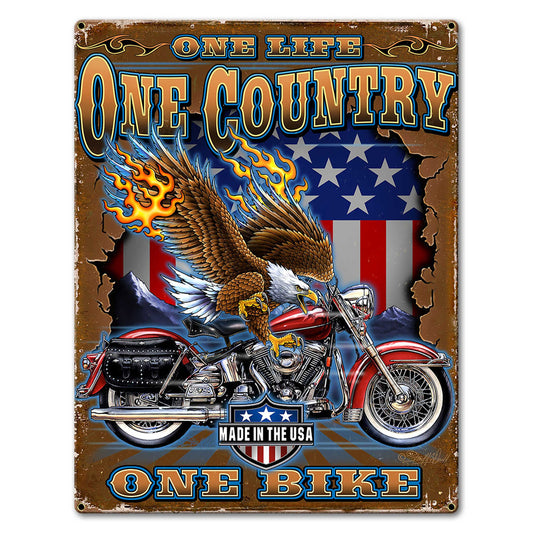 One Life Vintage Style Metal Sign 23 x 30